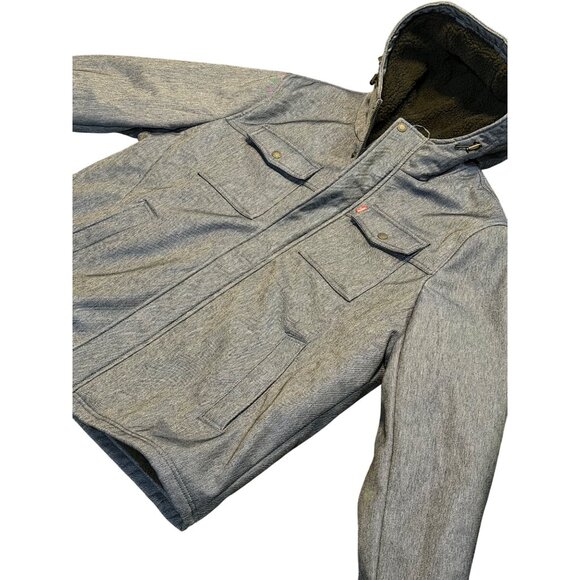 Levi's Men's Soft Shell Two Pocket Sherpa Lined Hooded Trucker Jacket Blue XL - Picture 6 of 10